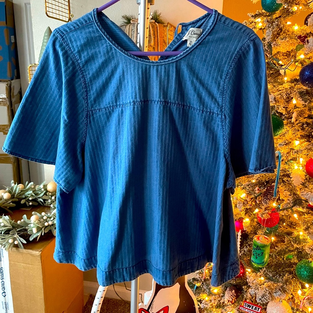 J Crew float denim top
